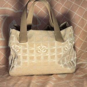 CHANEL Beige and Tan Tote Bag